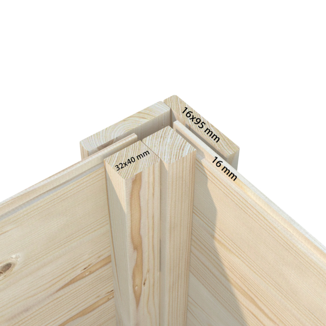 CHIOSCO IN LEGNO GREZZO STELLA A CM. 273X190 LOSA LEGNAMI